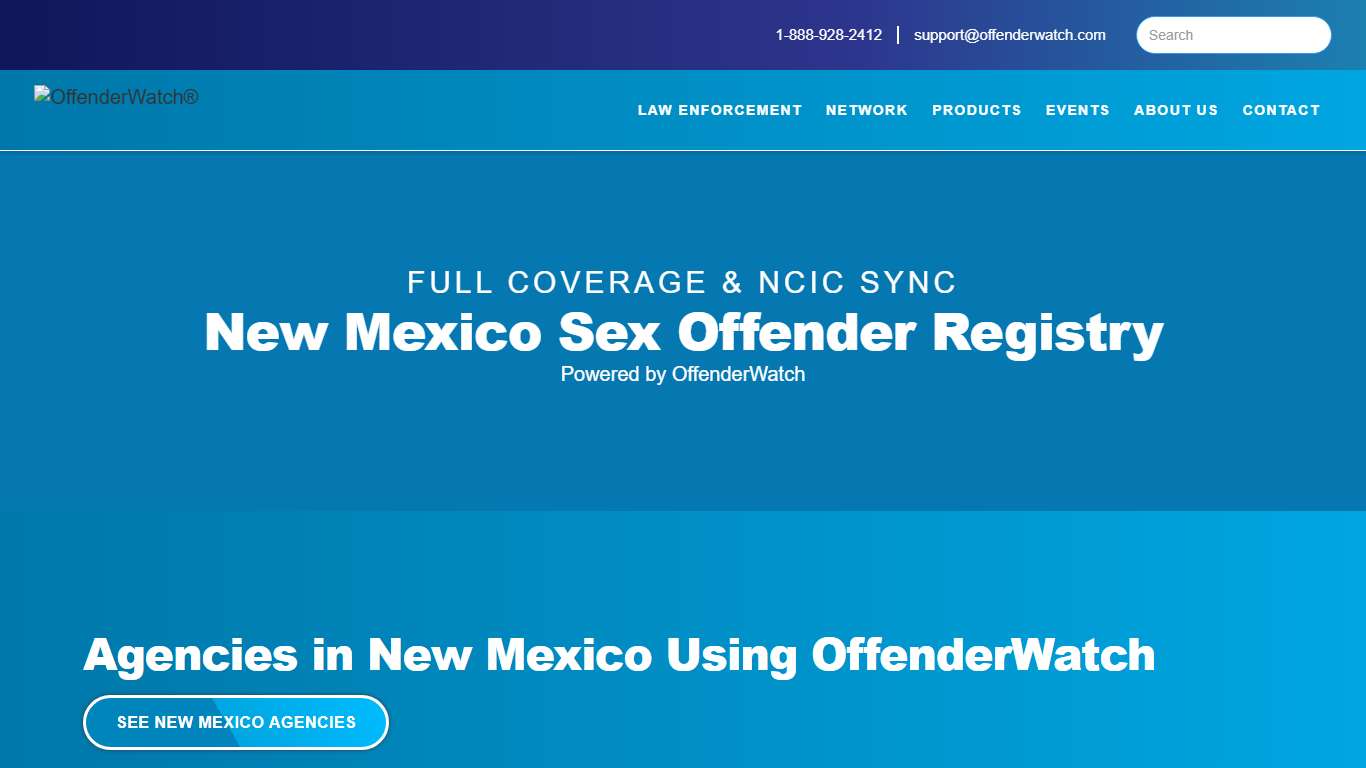 New Mexico Sex Offender Registry OffenderWatch Network